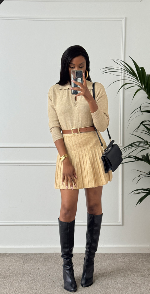 ASOS In The Style x Lorna Luxe  knitted jumper in stone