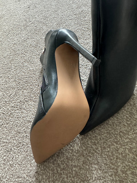 ASOS Black pointy heel ankle boots
